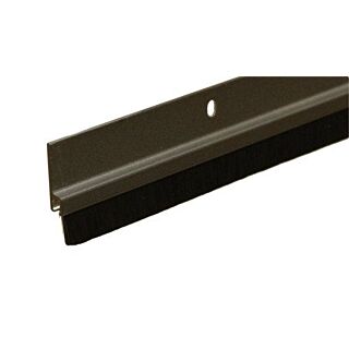 Randall Aluminum Door Sweep with Brush for up to 1 in. Gap, 3 ft., Brown