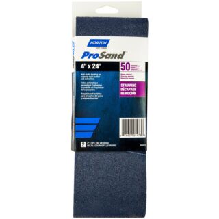 Norton 4 in. x 24 in. ProSand Portable Sanding Belts 50 Grit, 2 Pack