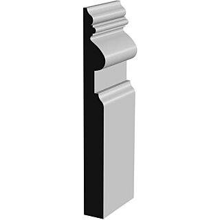 Millwork Design by Oxford AB219FJ, 11/16 in. x7 in. Base Moulding, Primed Finger-Jointed Pine, 16 ft.