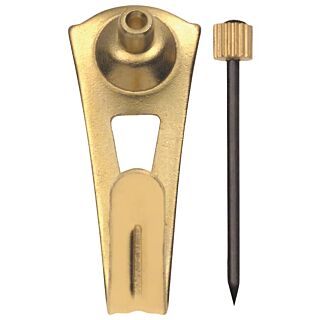 OOK 50023 Picture Hanger, 20 lb Weight Capacity, Steel, Brass