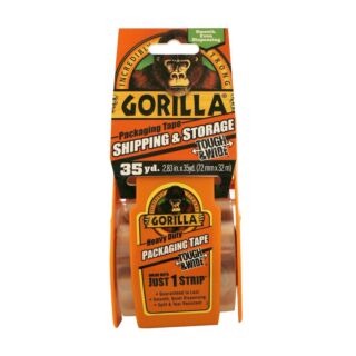 Gorilla Tough & Wide Packaging Tape, Clear, 2.83 in. X 35 yds
