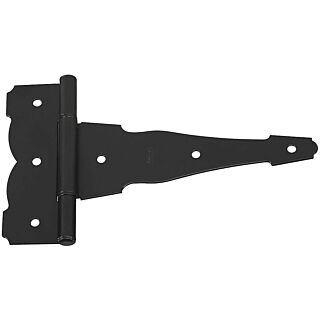 National Hardware N881-920 Ornamental / Reversible T-Hinge, Steel, Black, 8 in. - 2 Pack