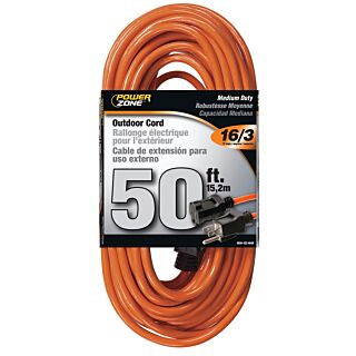Powerzone Medium Duty Extension Cord, 16/3, 50 ft.
