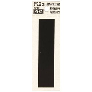 HY-KO RV-50/I Reflective Letter, Character I, 3 in H Character, Black Character