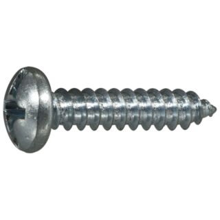 MIDWEST #12 x 1 in. Zinc Plated Steel Combo Phillips Pan Head Sheet Metal Screws, 50 Count