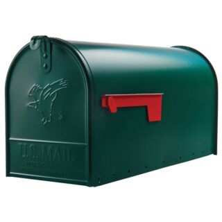 Gibraltar Large Post Mount Steel Mailbox Green