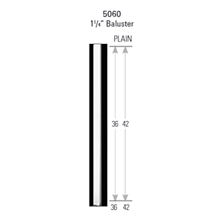 Crown Heritage 1-1/4 in. x 36 in. Primed Baluster, Square, C50650-36