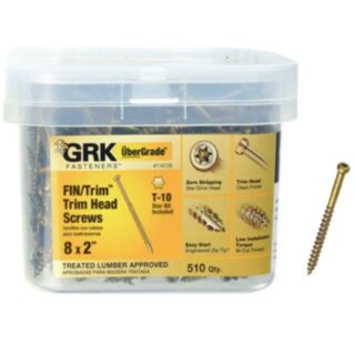 GRK #8 x 2 in. FIN/TRIM™ Finish Trim Screws Pro-Pak, 510 Count