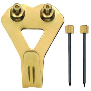 OOK 50025 Picture Hanger, 50 lb Weight Capacity, Steel, Brass