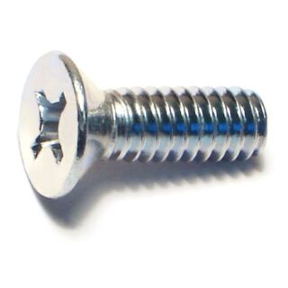 MIDWEST 1/4 in.-20 x 3/4 in. Zinc Plated Steel Coarse Thread Phillips Flat Head Machine Screws, 75 Count