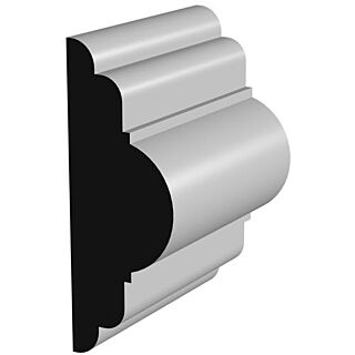 Millwork Design by Oxford AB303FJ, 15/16 in. x 2-1/2 in. Chair Rail Moulding, Primed Finger-Jointed Pine, 16 ft.