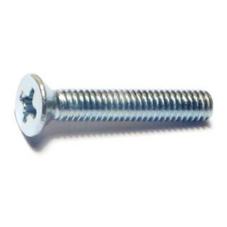 MIDWEST #8-32 x 1 in.  Zinc Plated Steel Coarse Thread Phillips Flat Head Machine Screws, 125 Count