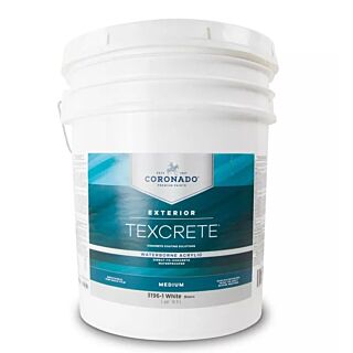 Coronado Texcrete WB Acrylic Masonry Waterproofer Medium Textured, White