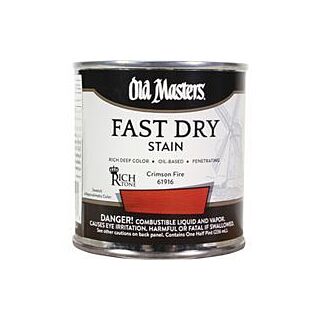 Old Masters, Fast Dry Interior Stain, Crimson Fire, 1/2 Pint