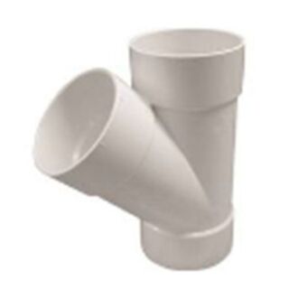 6 in. White PVC Wye