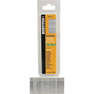 Bostitch SB16-150 Finish Nail, 1-1/2 in L, 16 ga, Coated