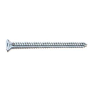 MIDWEST #8 x  2-1/2 in. Zinc Plated Steel Phillips Flat Head Sheet Metal Screws, 40 Count