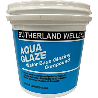 Aqua-Glaze Water-Base Glazing Compound, Quart