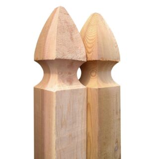 4 x 4 x 8 ft. Cedar Finial Post, Blank