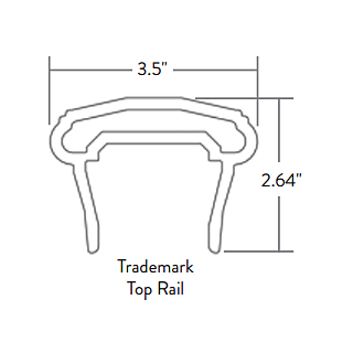 TimberTech Trademark Top Rail, White, 6 ft.