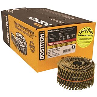 Bostitch C8R99BCG Framing Nail, 2-1/2 in L, Thickcoat