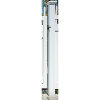 5 x 5 x 9 ft. White Vinyl End Post