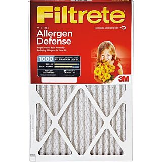 Filtrete 9800DC-6 Allergen Reduction Micro Air Filter, 20 in L, 16 in W, 11 MERV, Pleated Fabric Filter Media