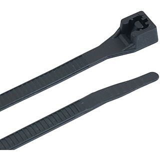 GB 46-310UVB Double Lock Cable Tie, 6/6 Nylon, Black