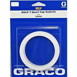 Graco HVLP 1 Quart Cup Gaskets, 5 Pack