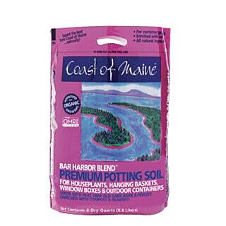 Coast of Maine Bar Harbor Blend Premium Potting Soil, Dark Brown, 8 qt. Bag