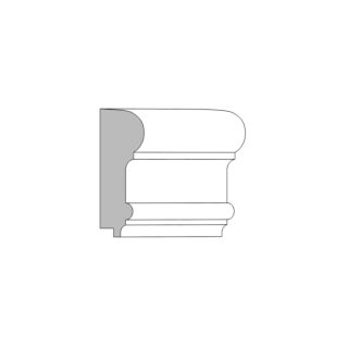 Millwork Design by Oxford (M203) 13/16 in. x 2 in. x 16 ft. Chair Rail Moulding, Primed Finger-Jointed Pine