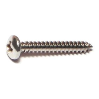MIDWEST #6 x 1 in. 18-8 Stainless Steel  Phillips Pan Head Sheet Metal Screws  100 Count