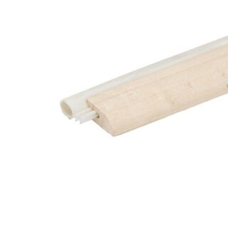 Randall Wood Door Weatherstrip with Bulb, Top & Sides, White