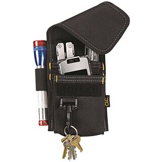 CLC Tool Works Multi-Purpose Tool Holder, 4-Pocket, Polyester, Black