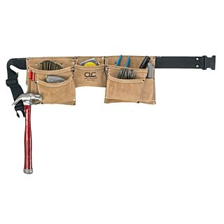 CLC Tool Works Work Apron, 8-Pocket, Suede Leather, Tan