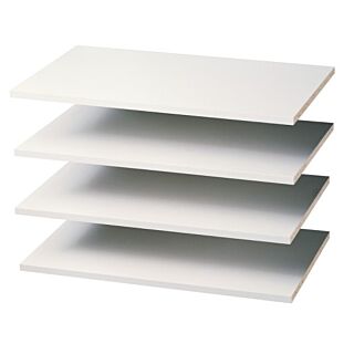 Easy Track Closet Organization 24 in. Shelves, White, 4 Pack