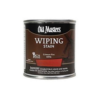 Old Masters, Wiping Stain, Crimson Fire, 1/2 Pint