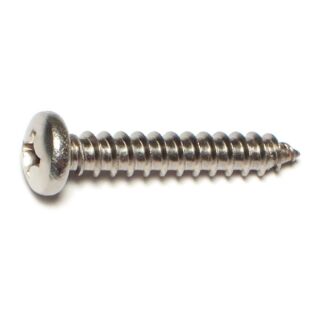 MIDWEST #14 x 1½ in. 18-8 Stainless Steel Phillips Pan Head Sheet Metal Screws, 18 Count