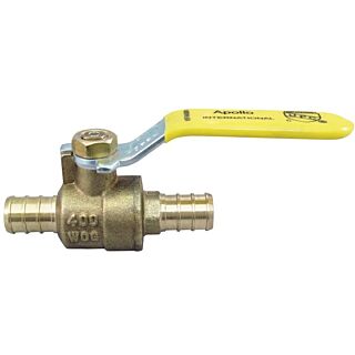 Apollo APXV1212 Ball Valve, 1/2 x 1/2 in Crimp, 2 Ports/Ways, Brass