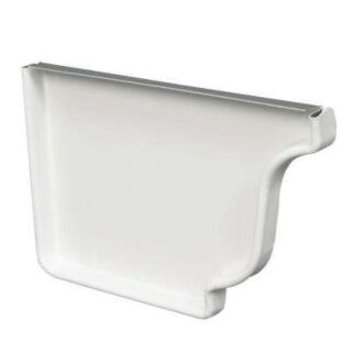 Amerimax Aluminum Left End Cap for 5 in. Gutter, White