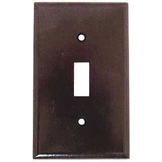 Arrow Hart 2134B-BOX Standard-Size Wallplate, 1-Gang, Thermoset, Brown