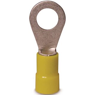 GB 20-106 Ring Terminal, 600 V, 12 to 10 AWG, Vinyl Insulation, Yellow