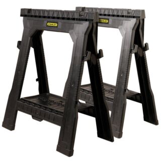 STANLEY FATMAX Folding Sawhorse Plastic, 2 Pack