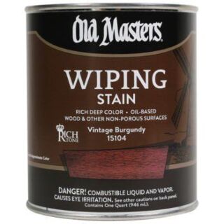 Old Masters, Wiping Stain, Vintage Burgundy, Quart