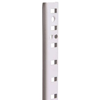 Knape & Vogt 255 Series PK255 WH 72 Heavy-Duty Shelf Standard, 500 lb Weight Capacity, Mortise Mounting, 23 ga, Steel