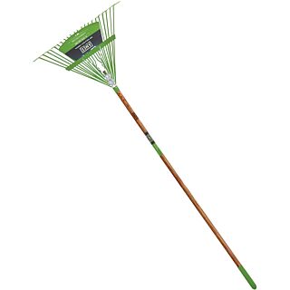 AMES Leaf Rake, Steel Tine, Wood Handle