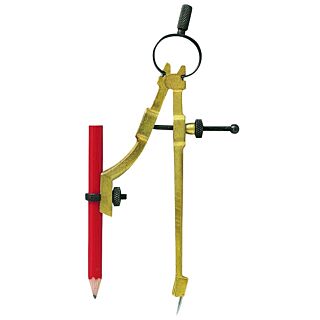 GENERAL Pencil Compass, 9 in. Dia Circle, Metal