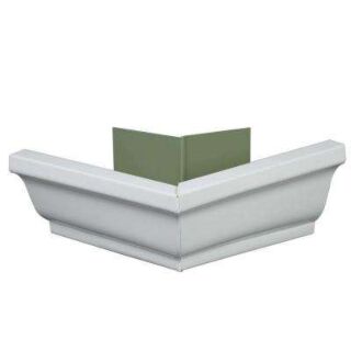 Amerimax 5 in. Aluminum K-Style Outside Miter Corner, White