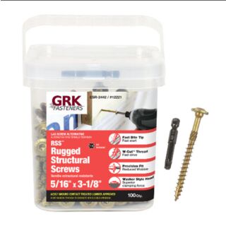 GRK 5/16 in. x 3-1/8 in. RSS™ Rugged Structural Screw Pro-Pack, 100 Count