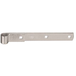 National Hardware N130-732 Strap Hinge, 150 lb Weight Capacity, Steel, Zinc